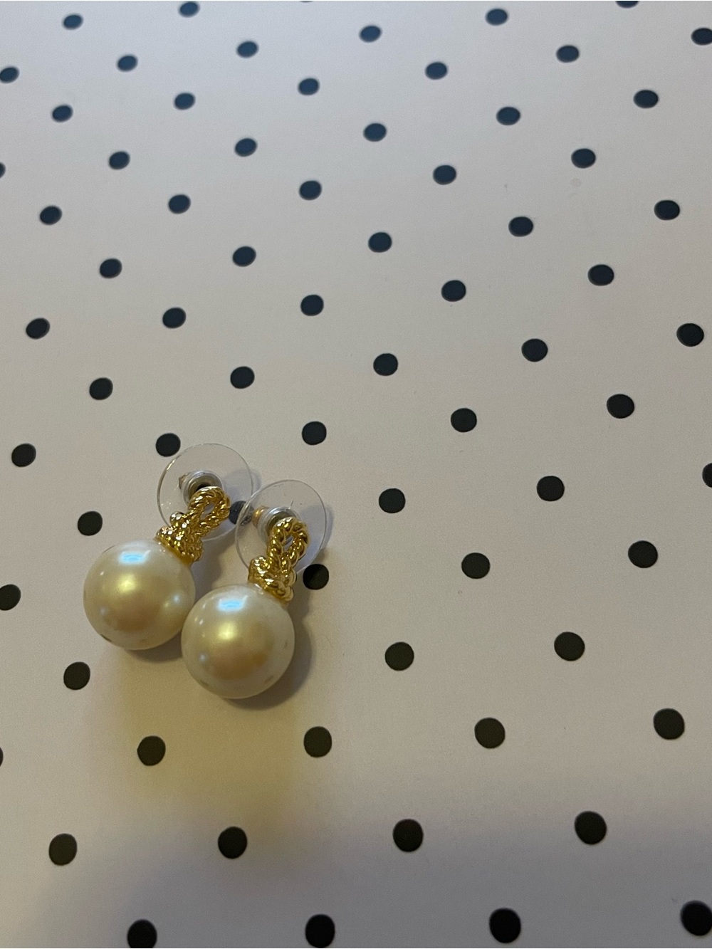 Kate Spade Gold-Tone & White Pearl Drop Earrings